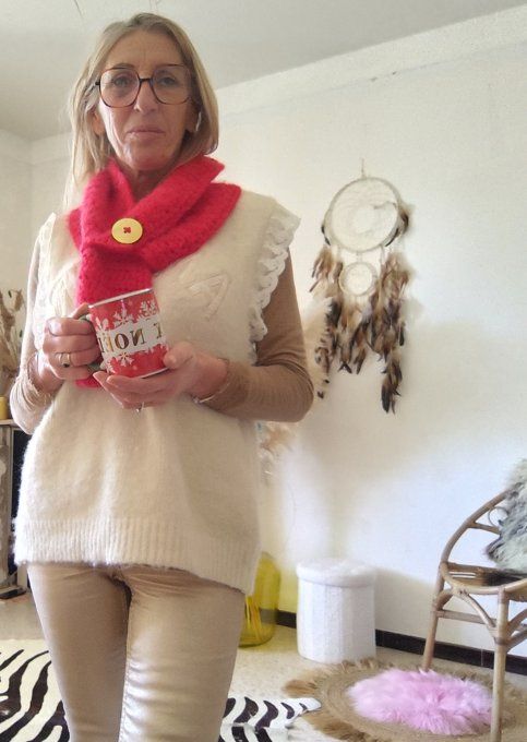 Tour de cou rouge passion'