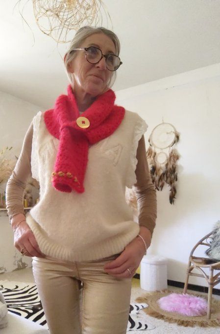 Tour de cou rouge passion'